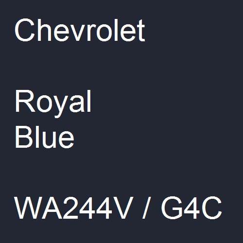 Chevrolet, Royal Blue, WA244V / G4C.